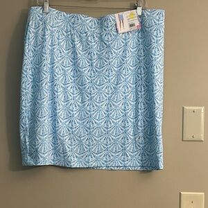 Blue Patterned Women's Skort